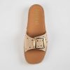 Shoes Fabiolas | Espadrille Slide With Buckle Sand Suede