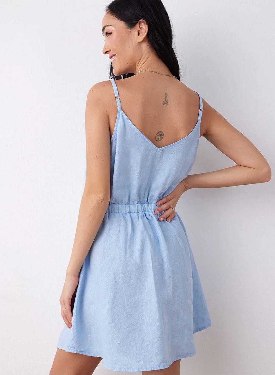 Apparel Bella Dahl | Button Front Cami Mini Dress Seaside