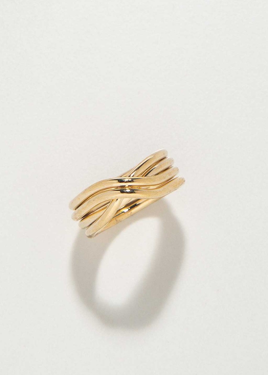 Accessories Armitage Avenue | Criss Cross Ring Gold