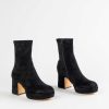 Shoes Silent D | Otto Platform Boot Black Suede