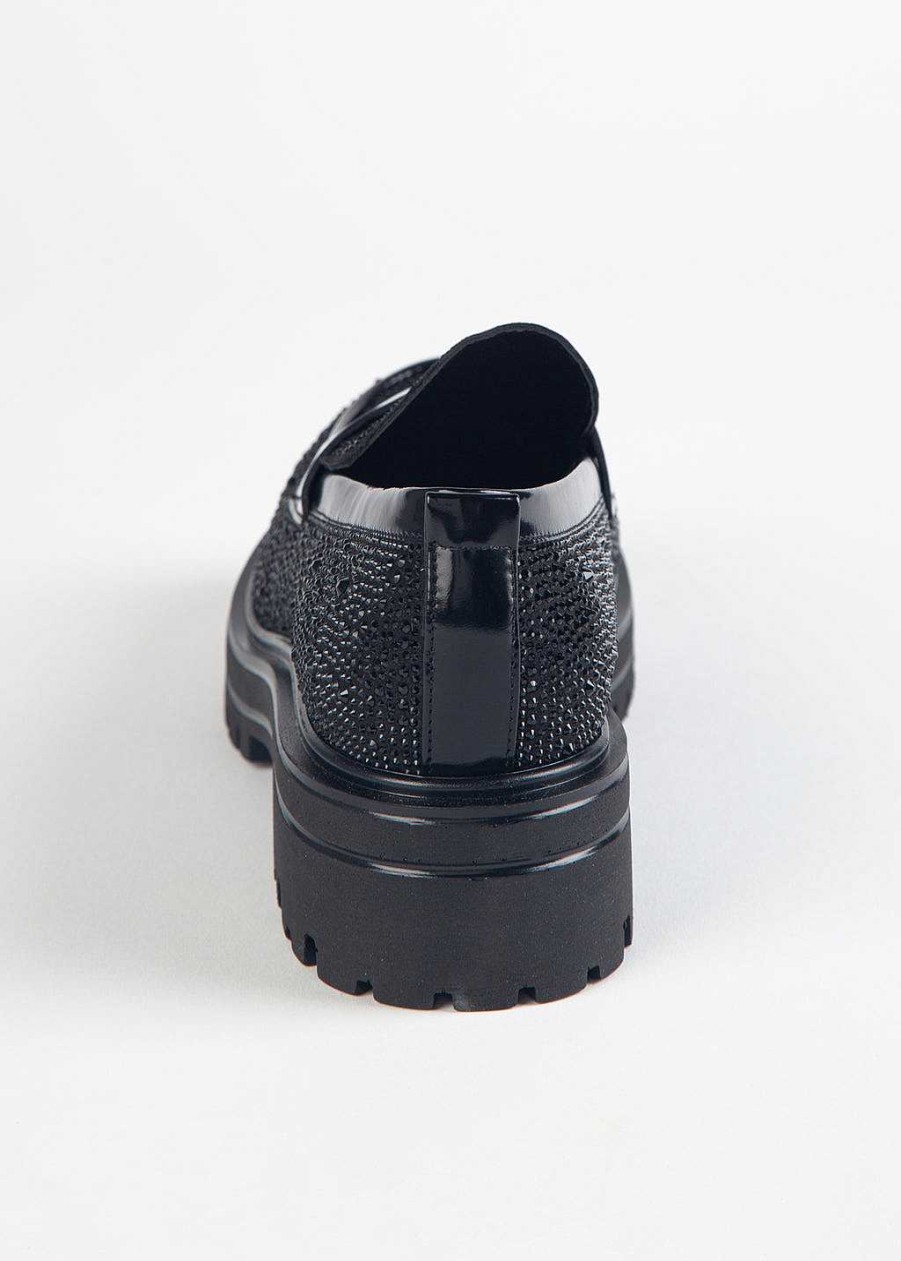 Shoes L'idea by Lori | Crystal Penny Loafer Black