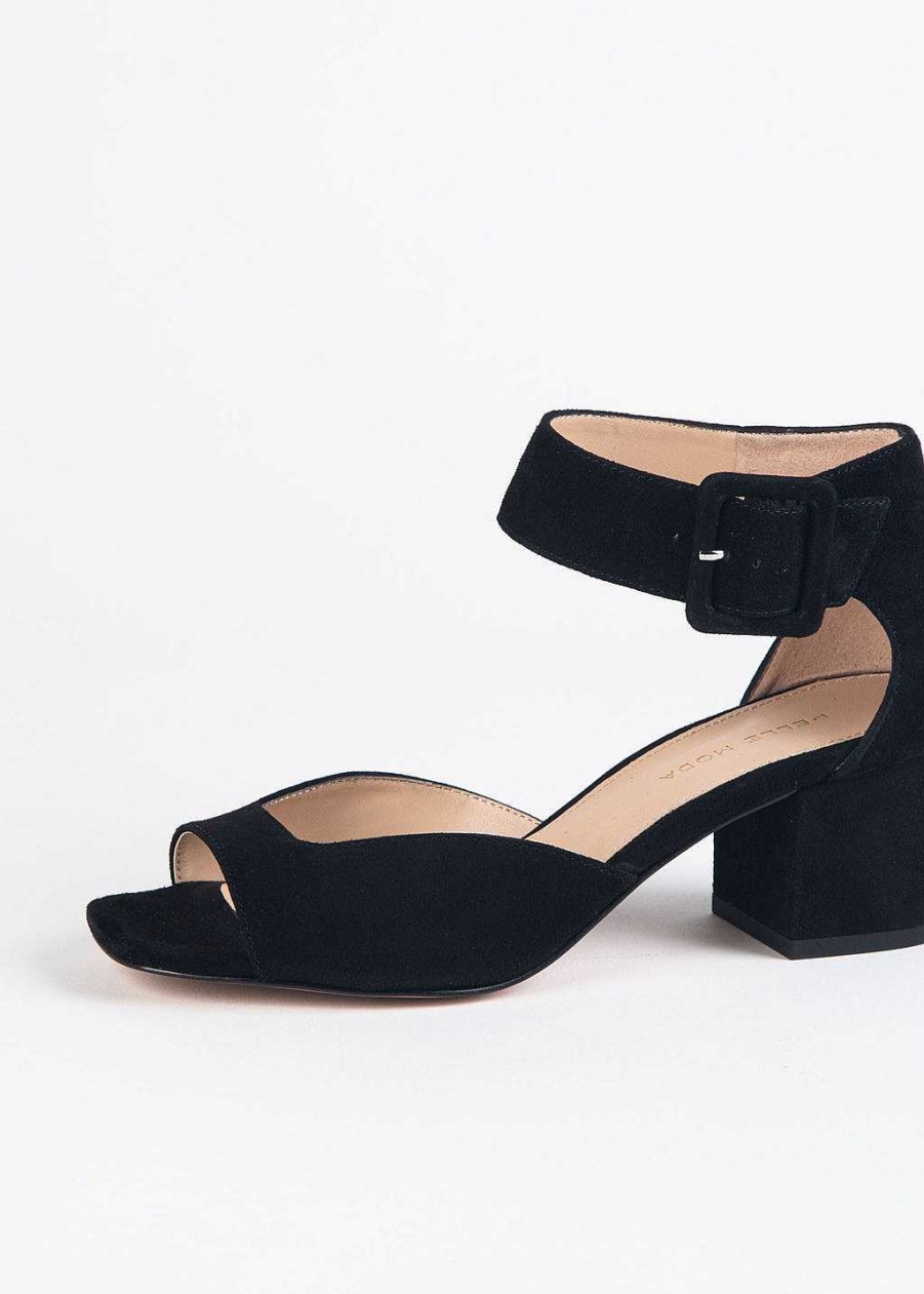 Shoes Pelle Moda | Uliss Suede Sandal Black Suede