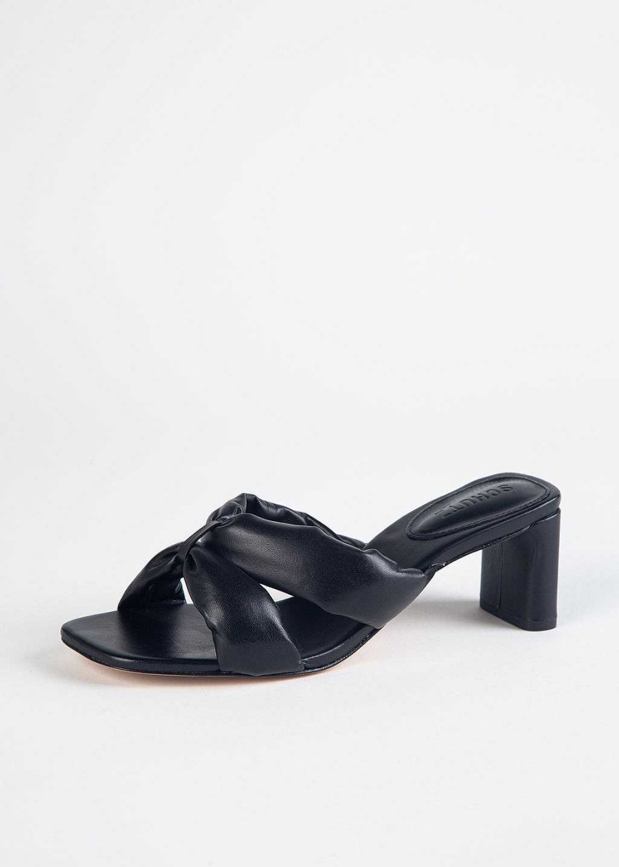 Shoes Schutz | Fairy Mid Leather Sandal Black Leather