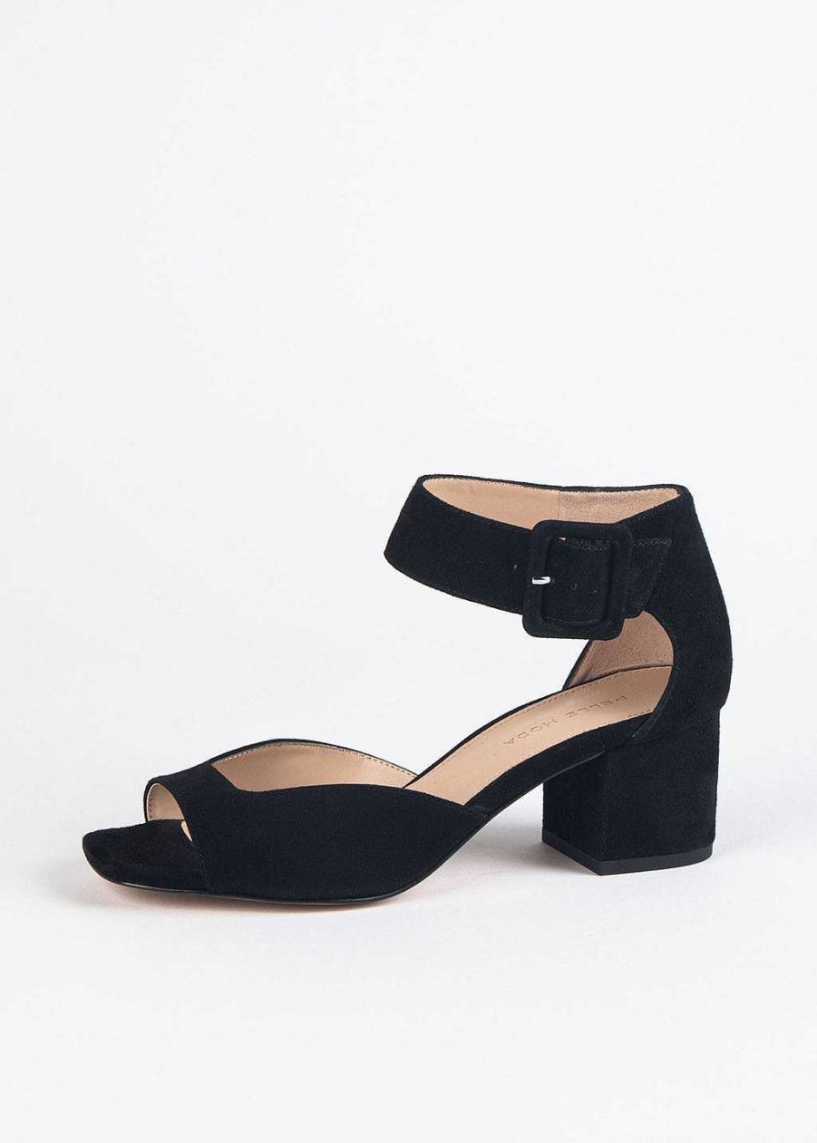 Shoes Pelle Moda | Uliss Suede Sandal Black Suede