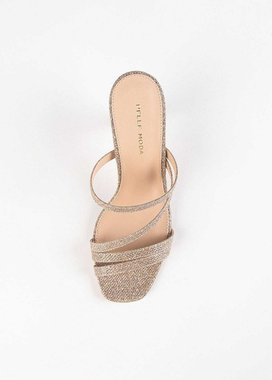 Shoes Pelle Moda | Ostin-Mt Heeled Slide Sandal Platino