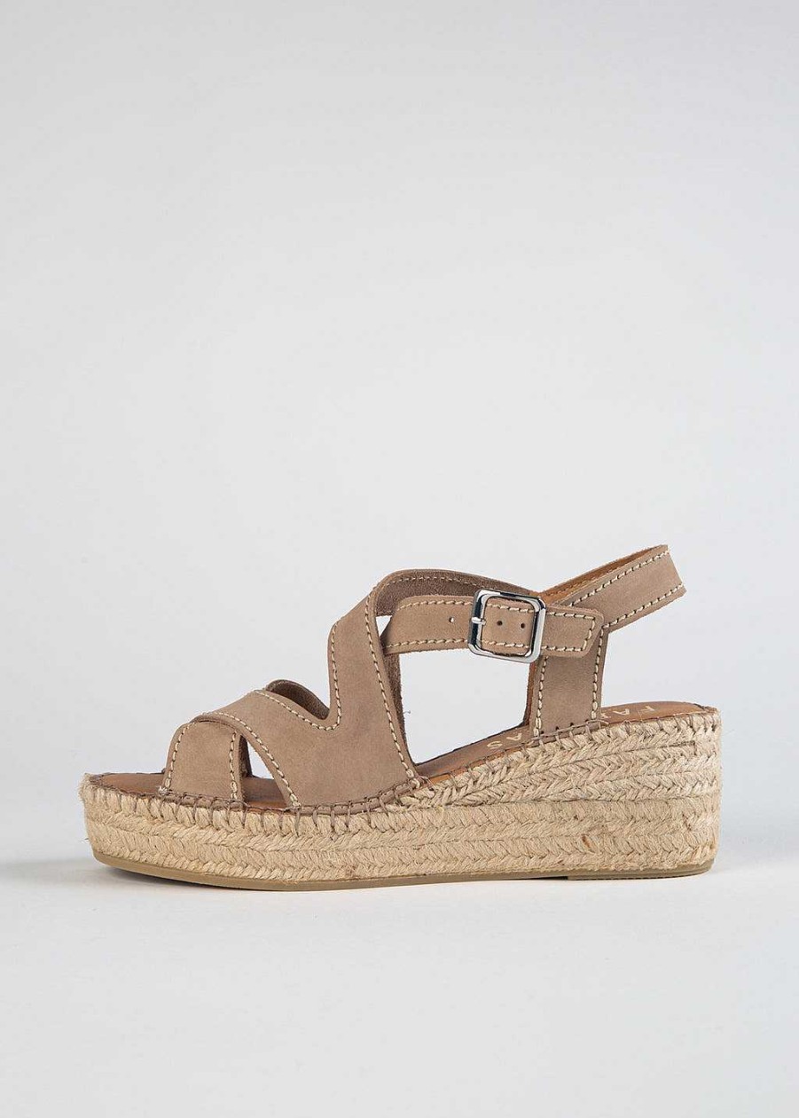 Shoes Fabiolas | Suede Espadrille Wedge Taupe Suede