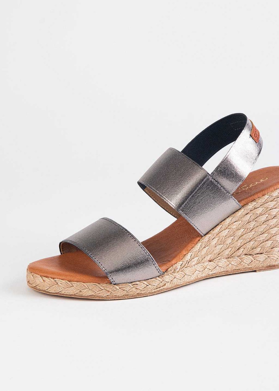 Shoes Andre Assous | Allison Espadrille Wedge Pewter