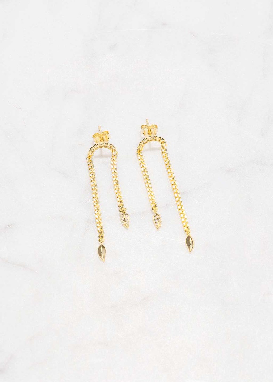 Accessories Sahira Jewelry Design | Charlotte Chain Earring Gold