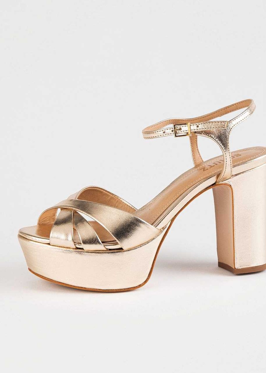 Shoes Schutz | Keefa Platform Sandal Gold Leather