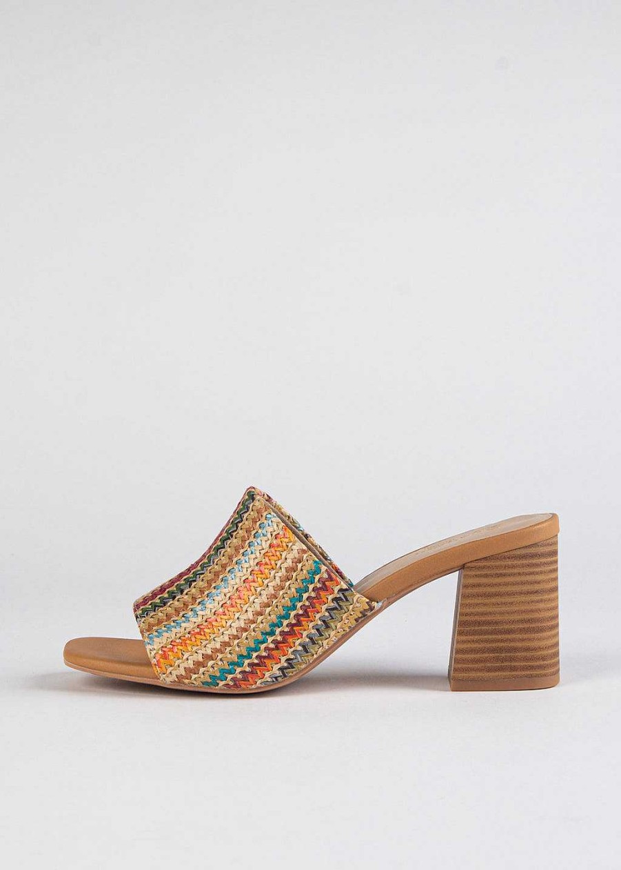 Shoes Seychelles | Adapt Raffia Heeled Slide Multi