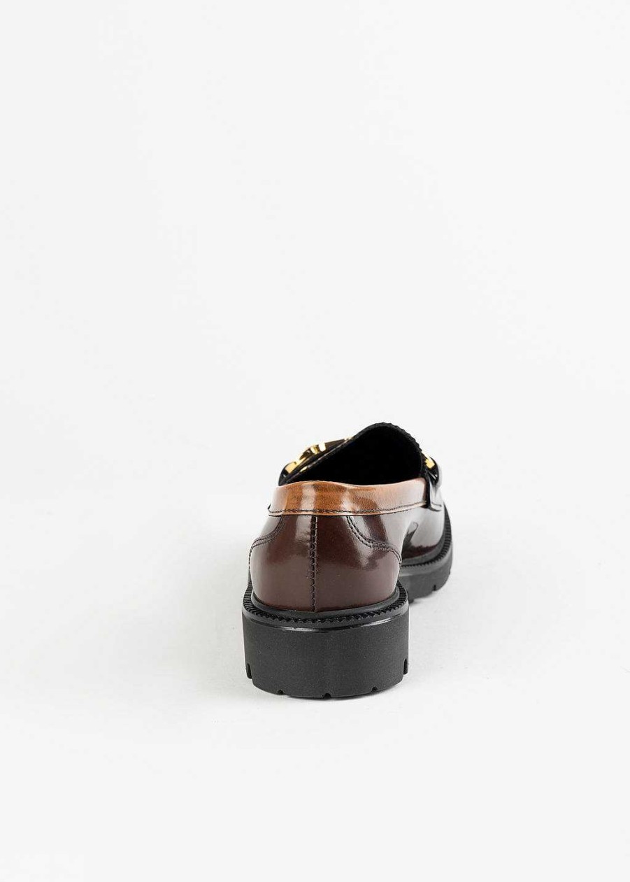 Shoes L'idea by Lori | Lug Sole Loafer With Bit Brown Multi