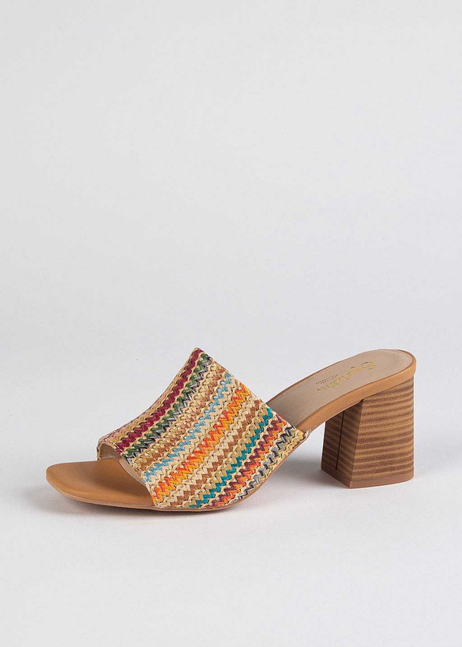 Shoes Seychelles | Adapt Raffia Heeled Slide Multi