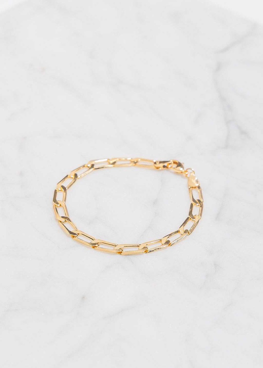 Accessories Armitage Avenue | Flat Chain Bracelet Gold