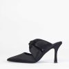 Shoes Jeffrey Campbell | Tied Up Satin Heel Black Satin