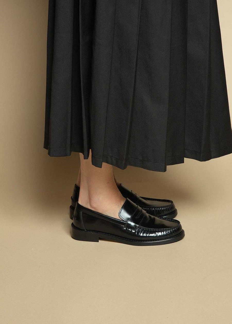 Shoes L'idea by Lori | Leather Penny Loafer Black Leather