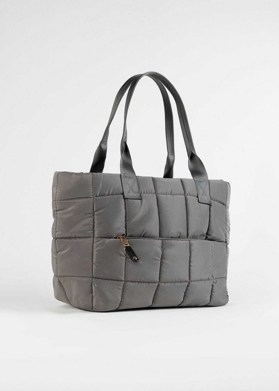 Handbags 42 Gold | Hadley Quilted Tote Grey