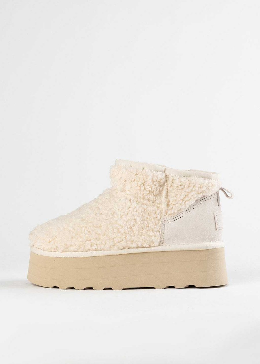 Shoes MA '91 | Sherpa Slipper Bootie Off White