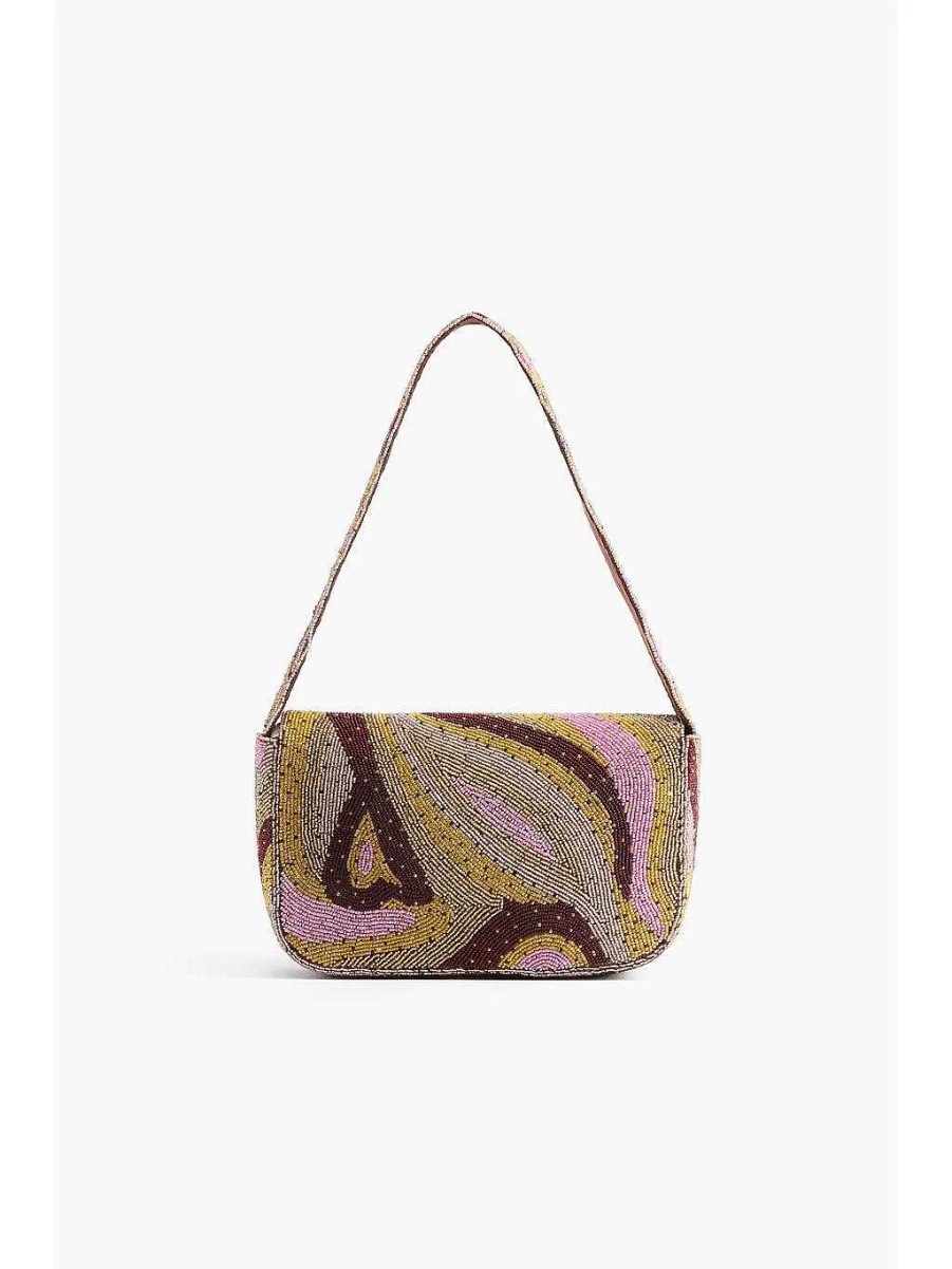 Handbags Armitage Avenue | Plum Retro Beaded Shoulder Bag Plum Multi