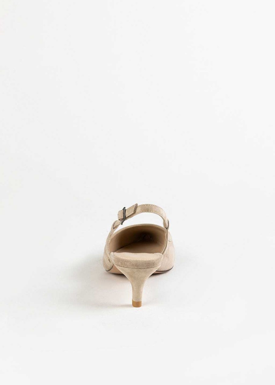 Shoes Pelle Moda | Deena Slingback Pump Mushroom Suede