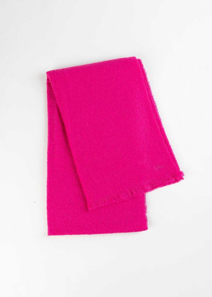 Accessories Echo | Buzzy Boucle Scarf Pink