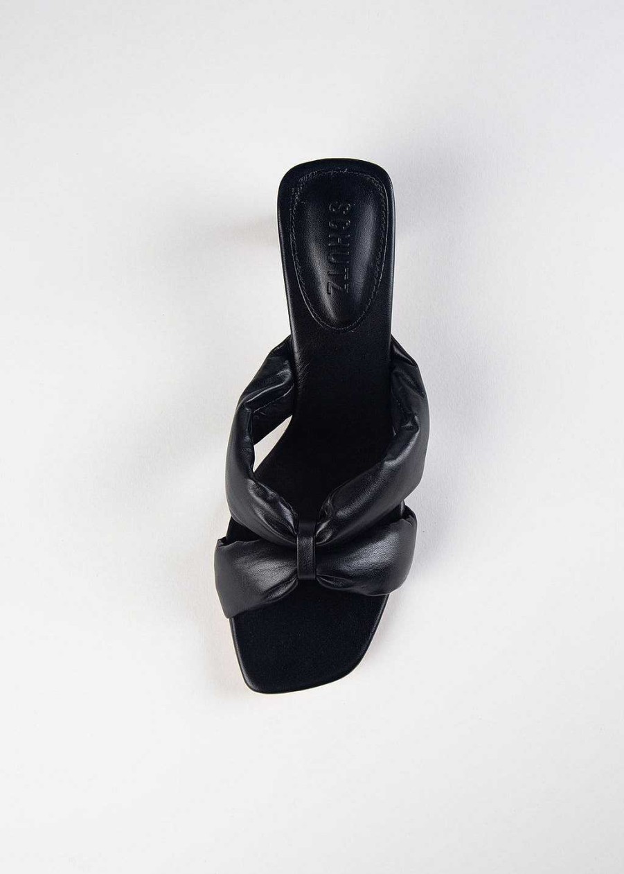 Shoes Schutz | Fairy Mid Leather Sandal Black Leather