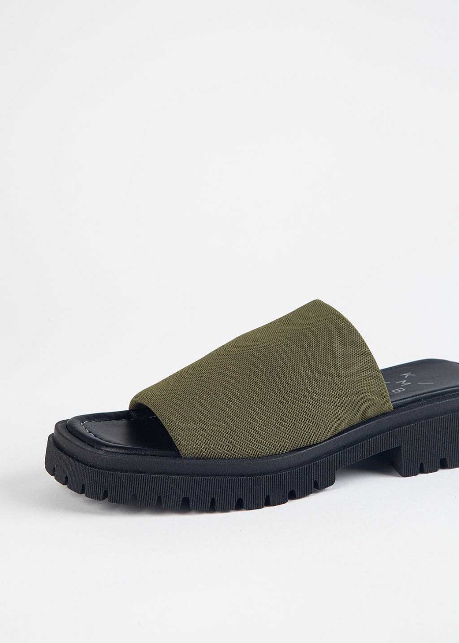 Shoes KMB | Rose Slide Sandal Olive