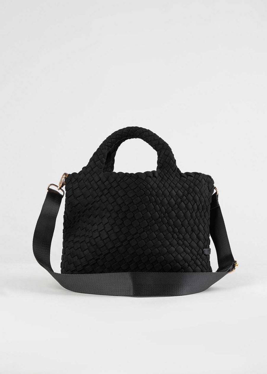 Handbags Ah-Dorned | Linda Woven Tote Black