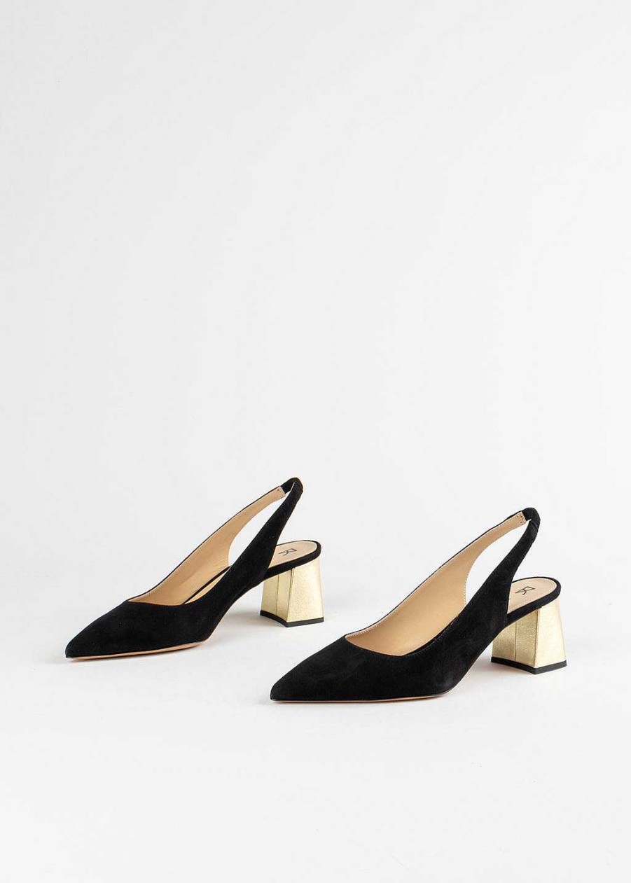 Shoes Fabio Rusconi | Window Leather Slingback Black