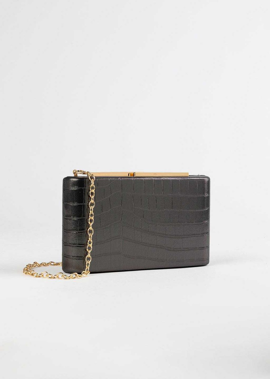 Handbags 42 Gold | Violetta Clutch Pewter