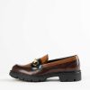 Shoes L'idea by Lori | Lug Sole Loafer With Bit Brown Multi