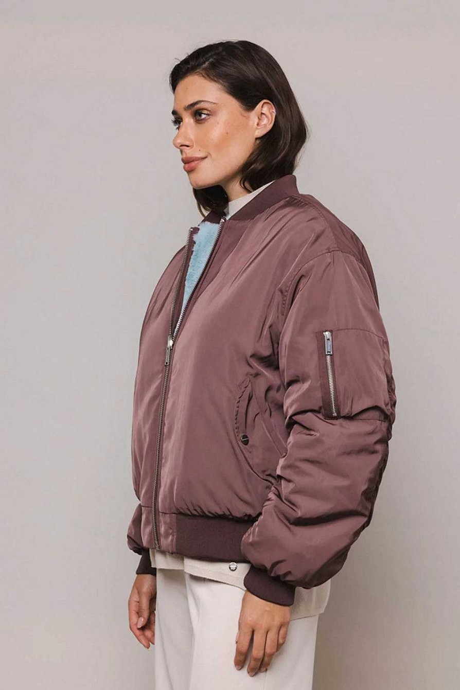 Apparel Rino&Pelle | James Reversible Bomber Jacket Prune