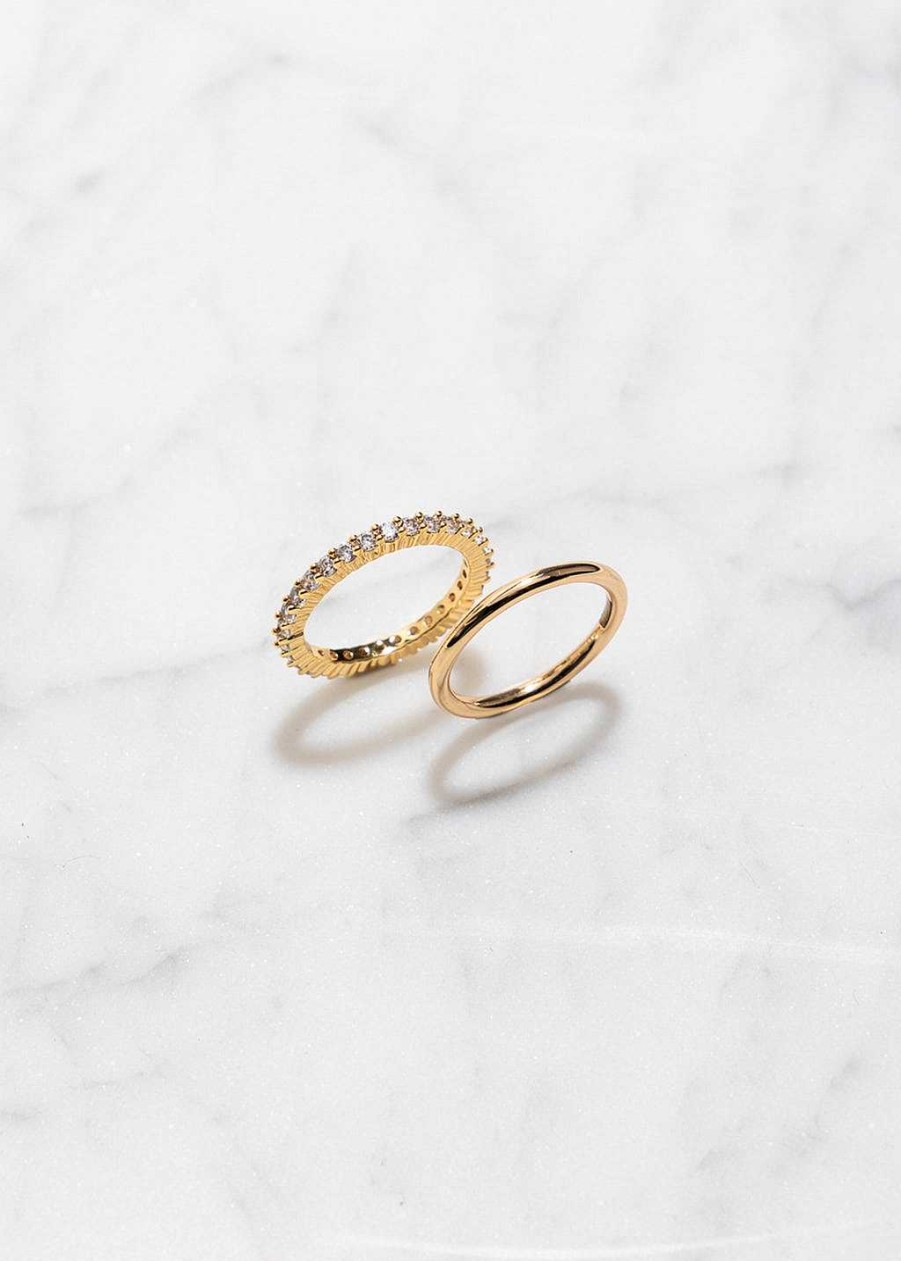 Accessories Lili Claspe | Colette Ring Set Gold