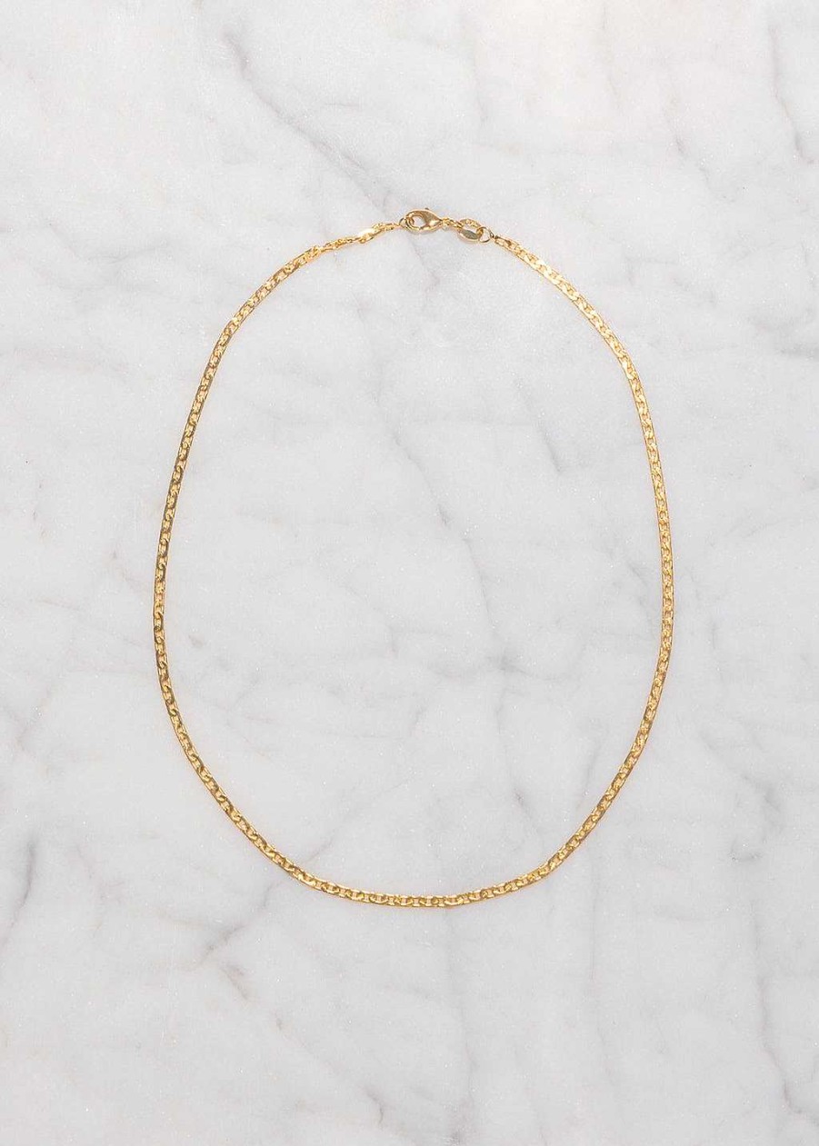 Accessories Armitage Avenue | Flat Chain Necklace Gold