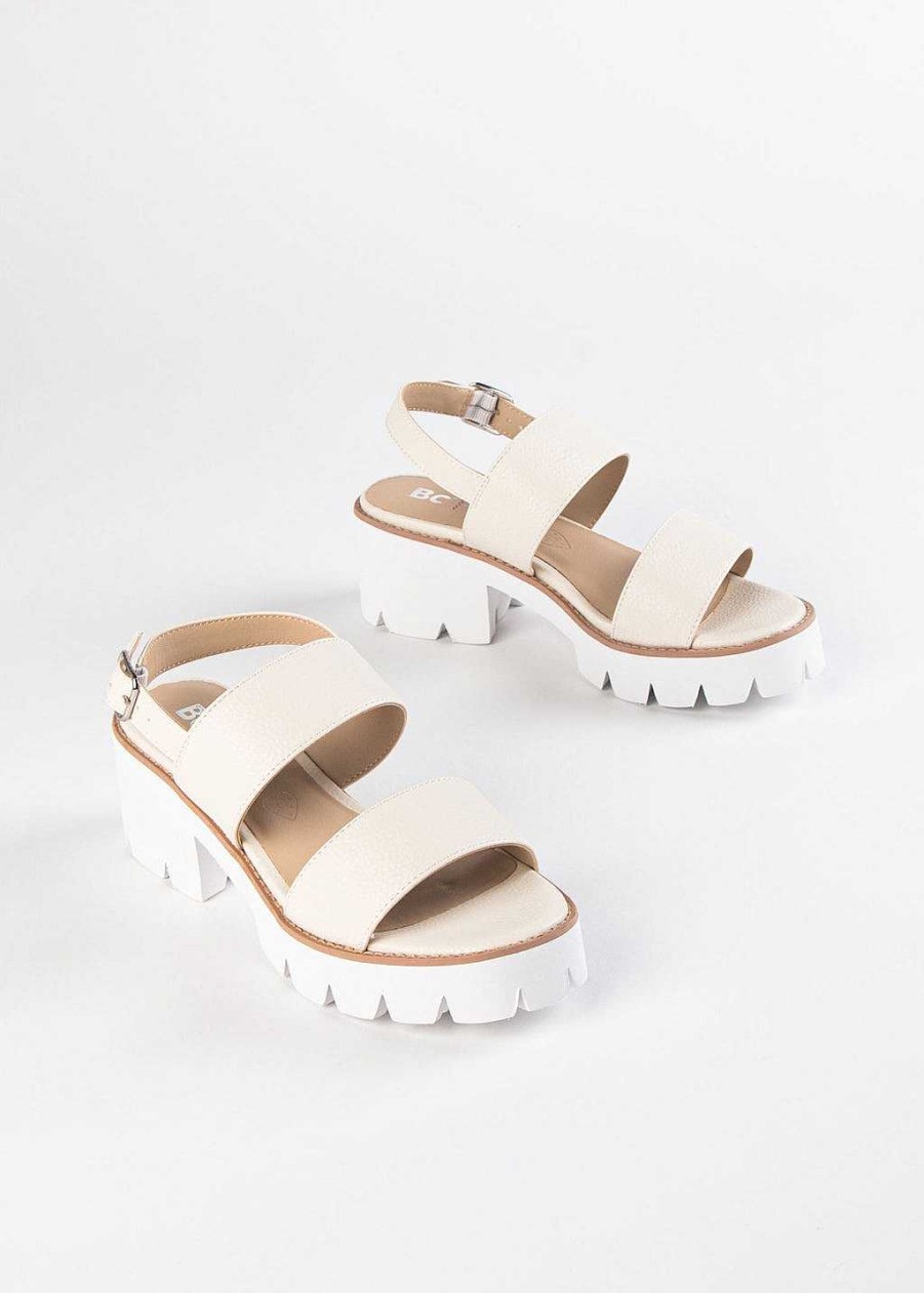 Shoes BC Footwear | Left Unsaid Sandal Off White Vegan Leather