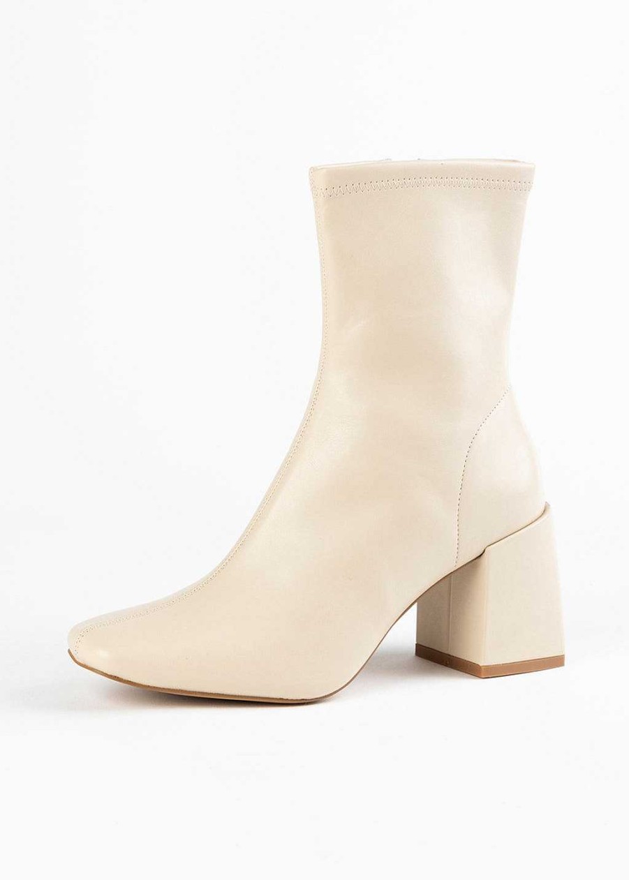 Shoes Silent D | Carina Square Toe Bootie Oatmeal