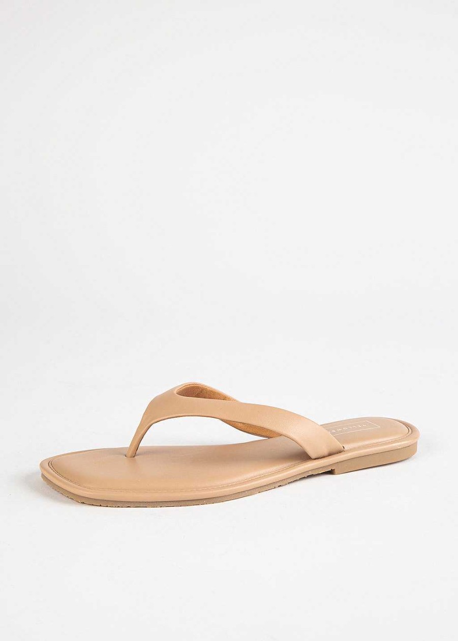 Shoes Yellow Box | Durham Flat Sandal Natural