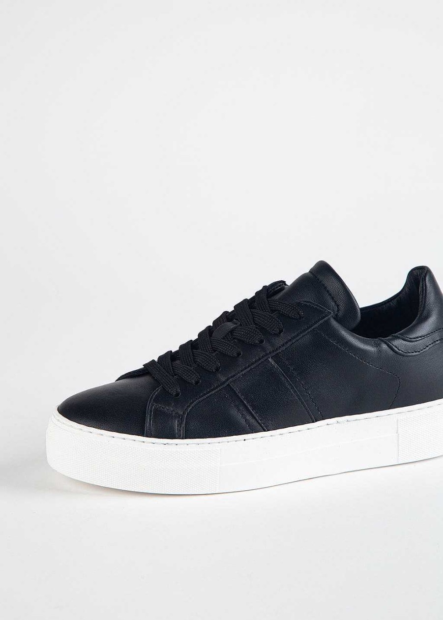 Shoes L'idea by Lori | Leather Low Top Sneaker Black