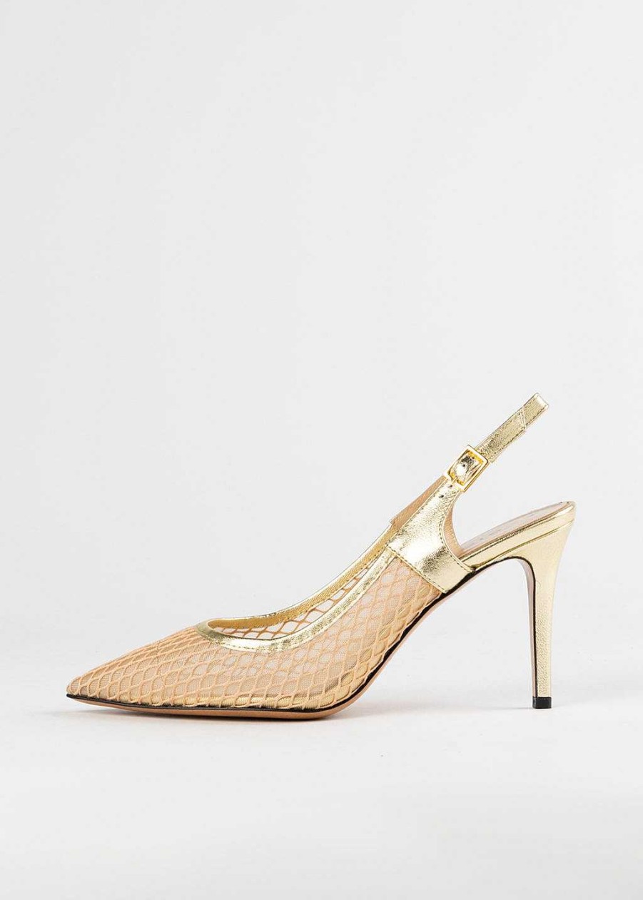 Shoes Fabio Rusconi | Nataly Slingback Pump Gold Leather