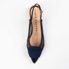 Shoes Fabio Rusconi | Suede Slingback Flat Black Multi