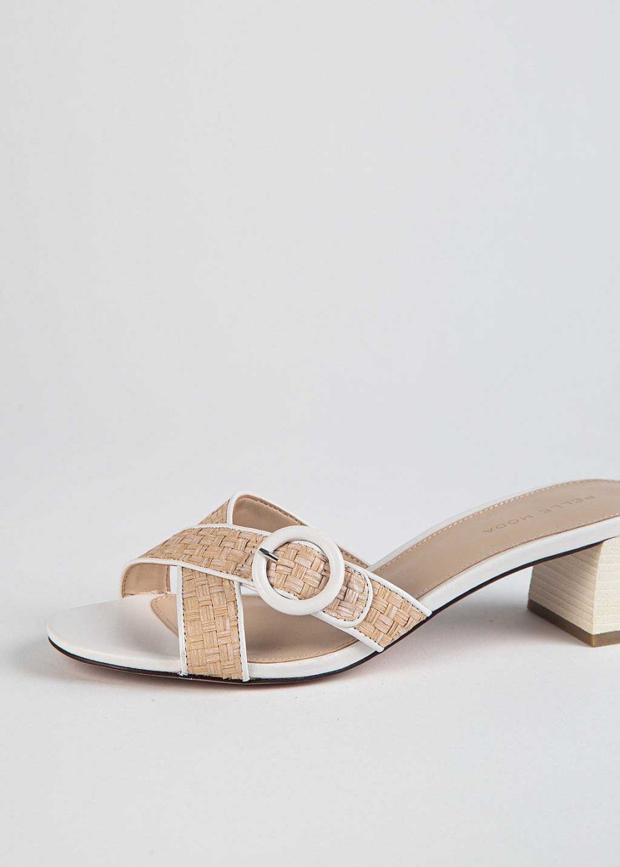 Shoes Pelle Moda | Thana Heeled Slide White