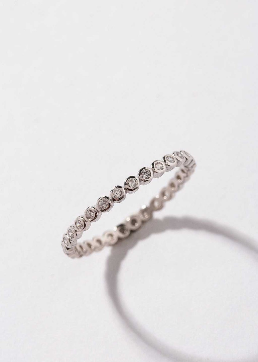 Accessories Armitage Avenue | Thin Cz Band Ring Silver