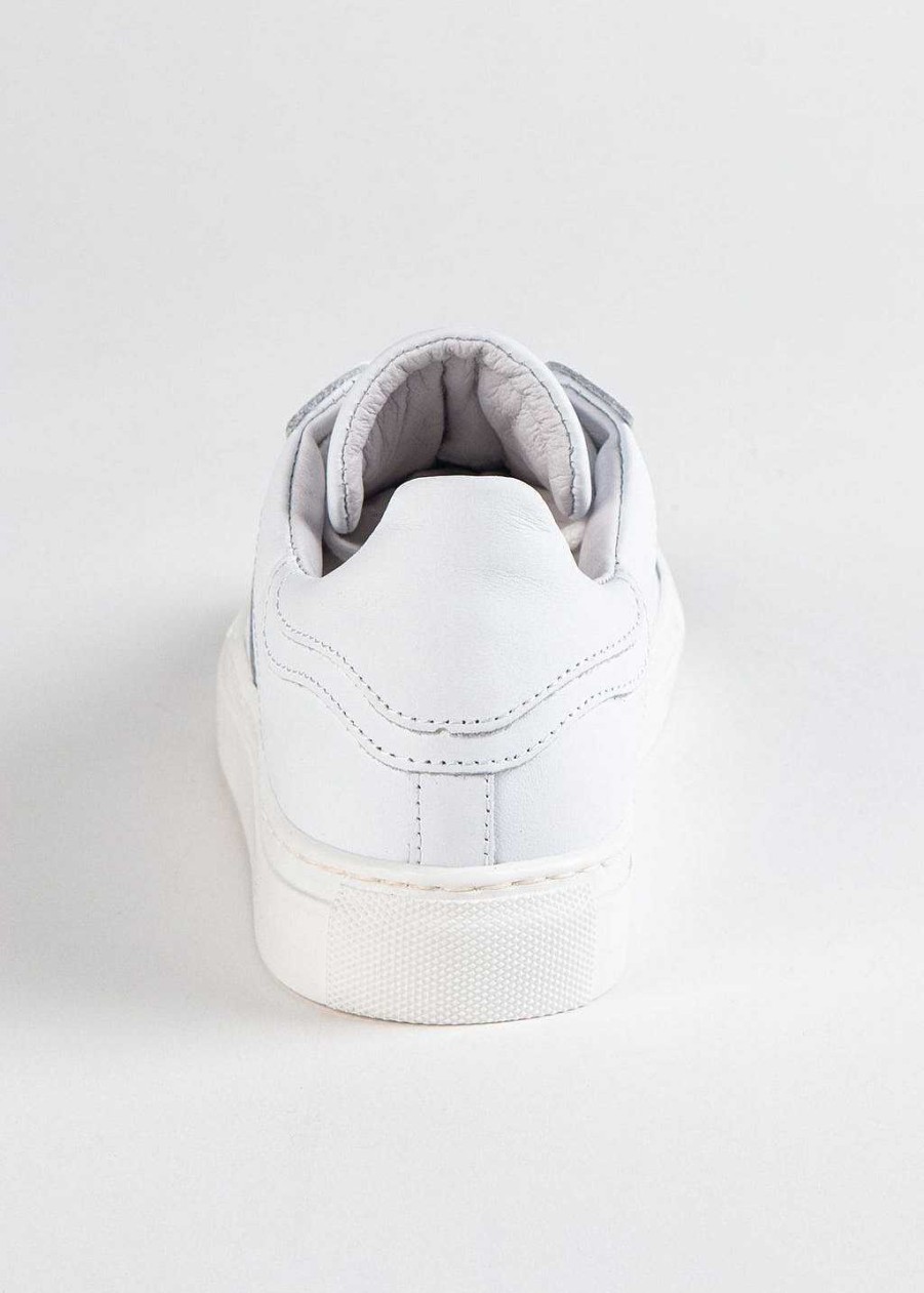 Shoes L'idea by Lori | Leather Sneaker With Stripe Clean White