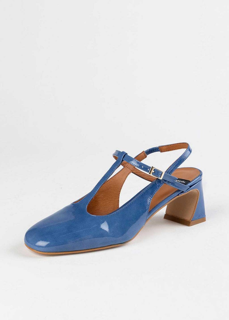 Shoes Ángel Alarcón | T-Strap Mary Jane Blue Patent