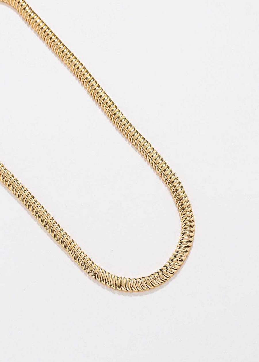 Accessories Armitage Avenue | Flat Chain Necklace Gold