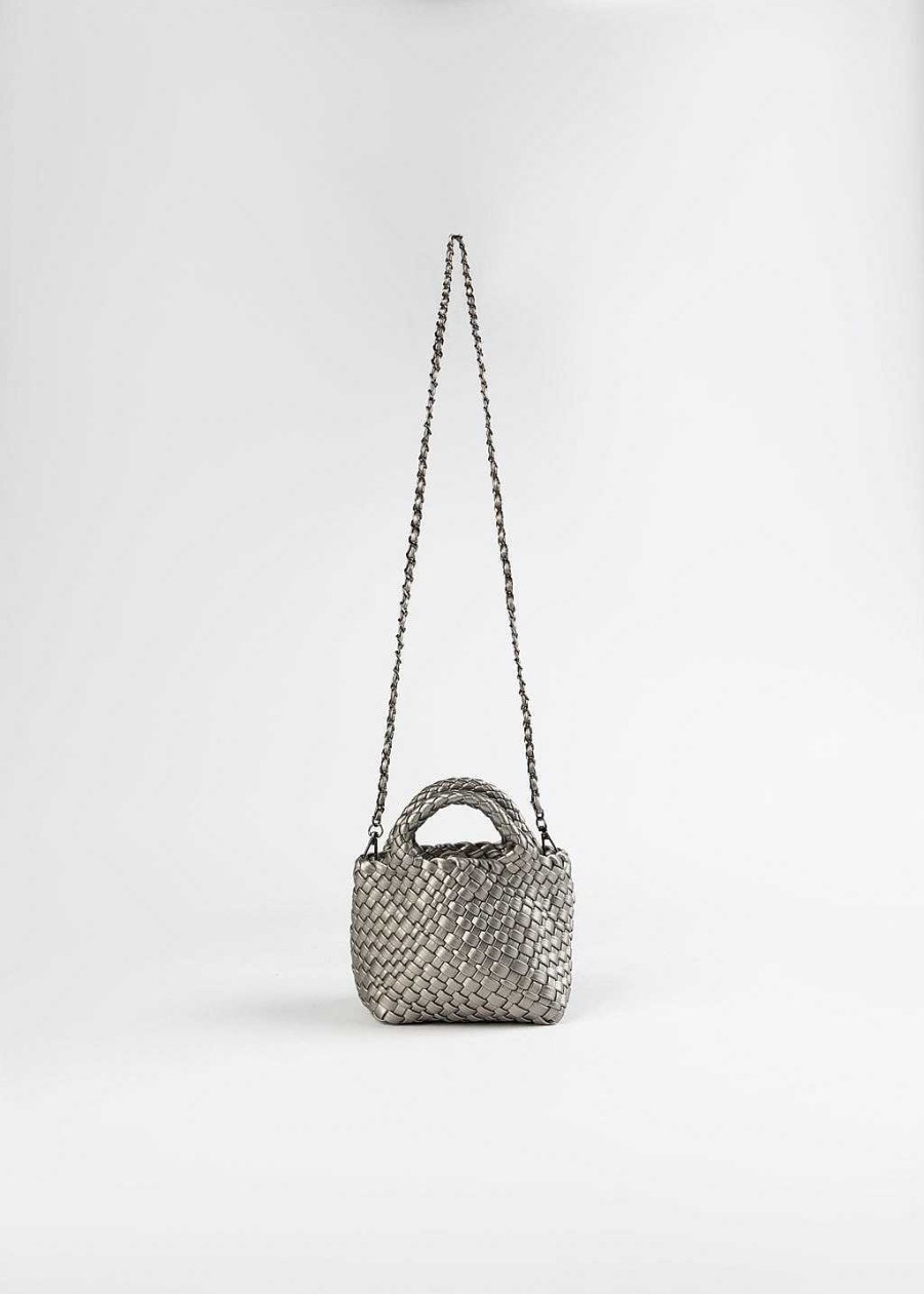 Handbags Armitage Avenue | Mini Woven Tote Silver