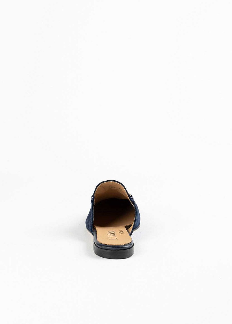 Shoes L'idea by Lori | Suede Mule With Bit Navy Suede