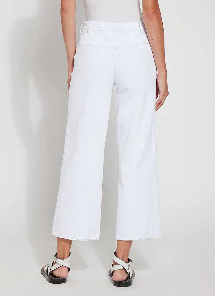 Apparel Lyssé | Payton Wide Leg Cropped Pant White