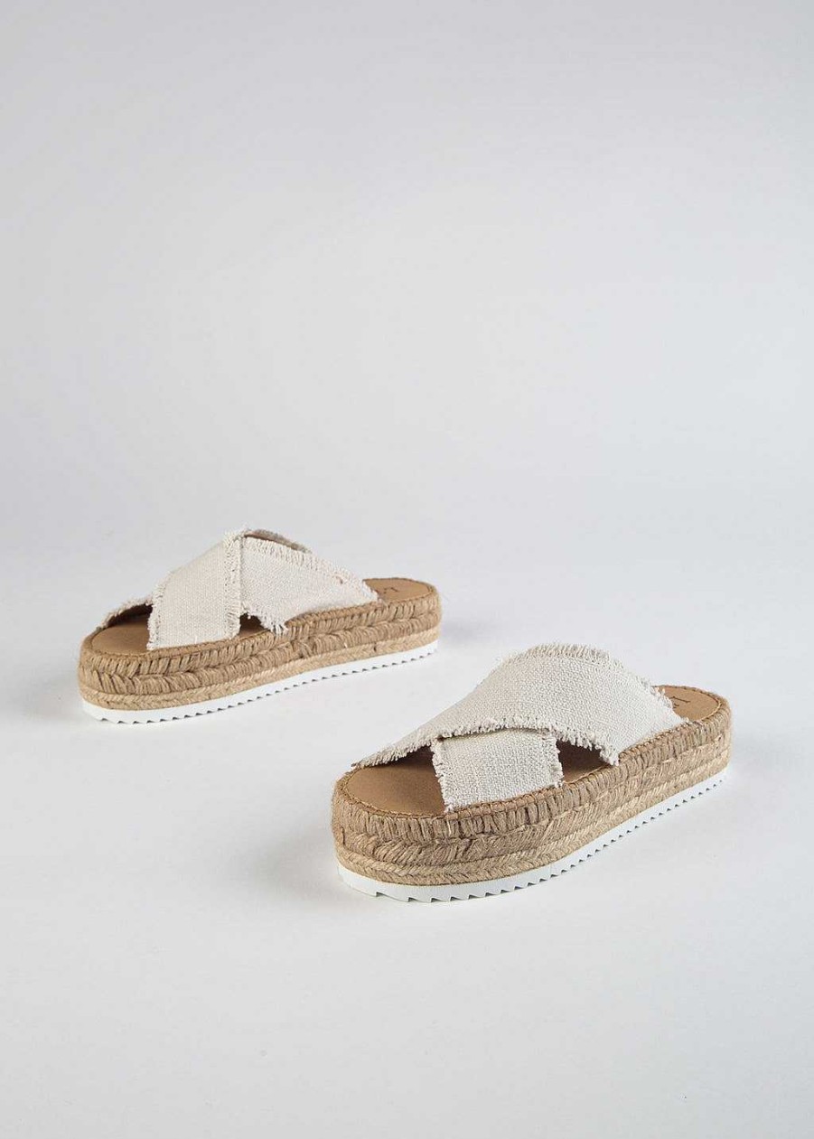 Shoes L'idea by Lori | Archer Espadrille Slide Ivory