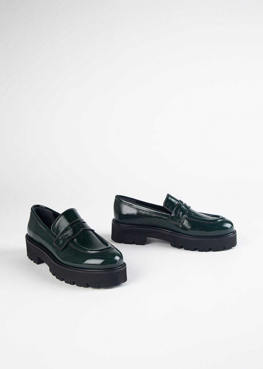 Shoes L'idea by Lori | Patent Leather Loafer Forest Patent