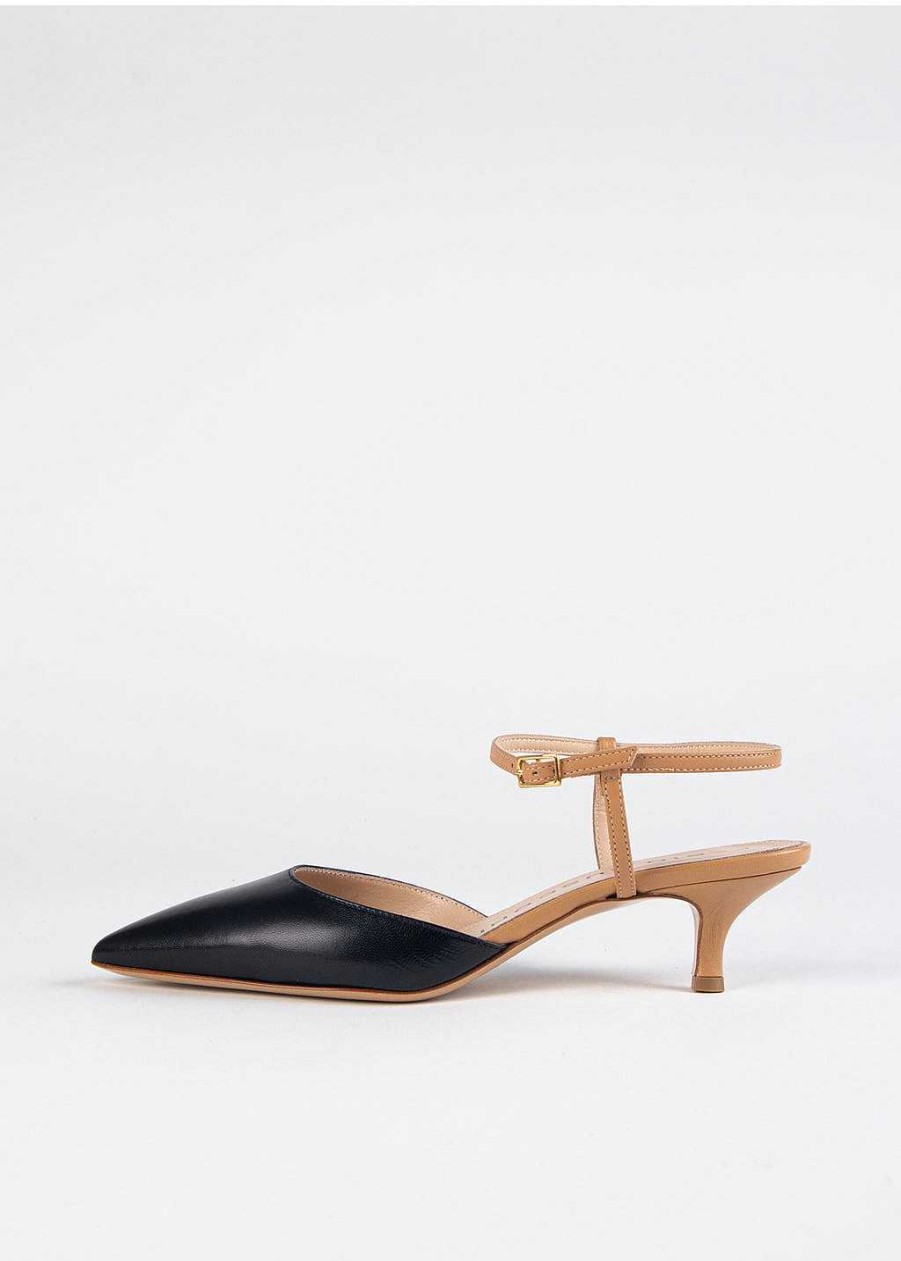 Shoes Fabio Rusconi | Two Piece Pointed Toe Pump Black